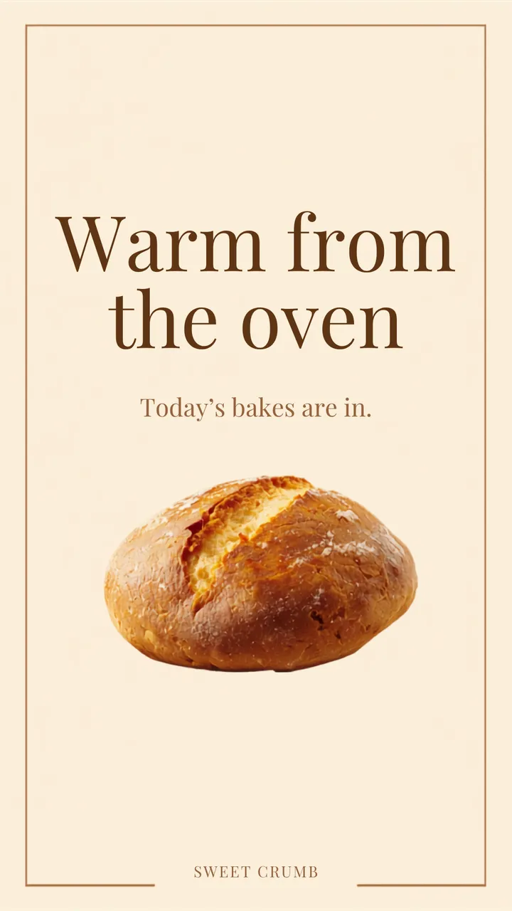 A fresh loaf, warm from the oven